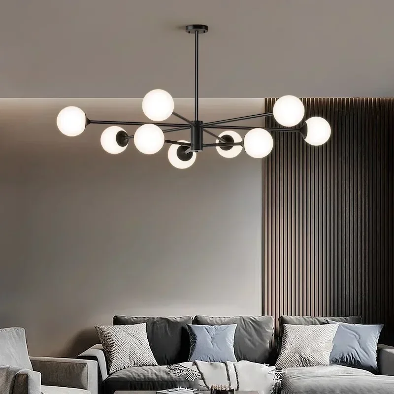 

2025 скандинавский стеклянный шар, светодиодные подвесные светильники для гостиной, спальни, столовой, домашнего декора, люстра, подвесной светильник, светильник для внутреннего потолка