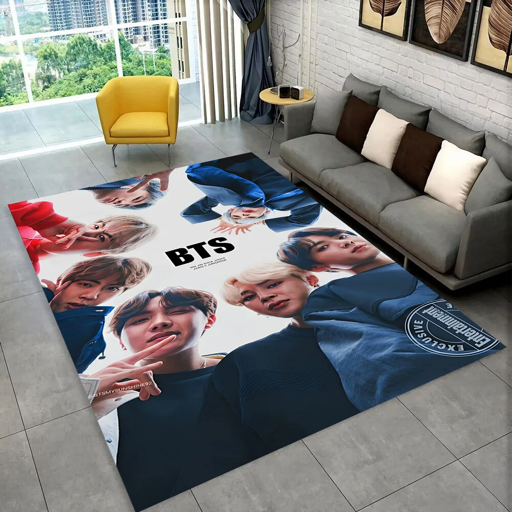 3D Korea K-Pop Star Kim JIN SUGA V Teppich für Wohnzimmer Schlafzimmer Heim-Deko, Bodenmatte Rutschfeste Dekoration für Sofa Fußmatte – Detail 9