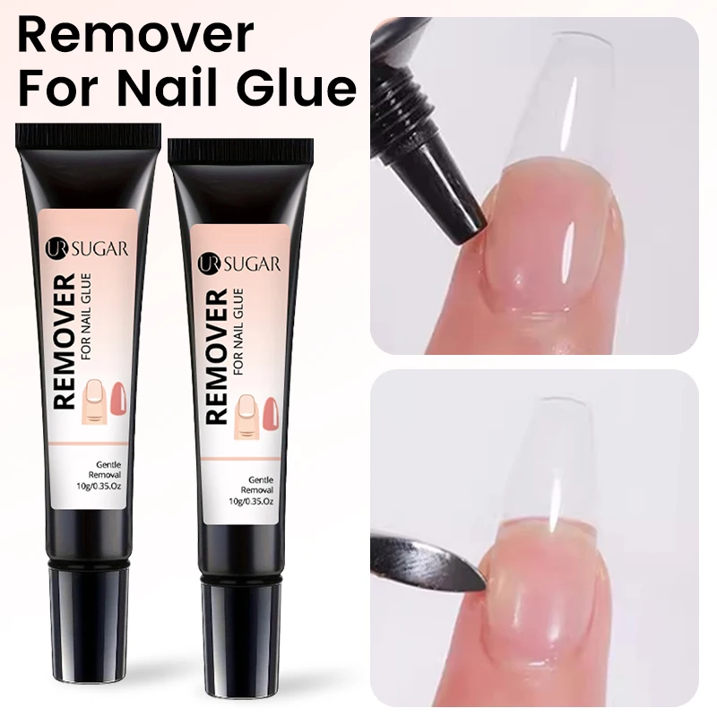 UR SUGAR-pegamento de uñas súper fuerte para puntas de uñas, sin lámpara curado, extensión rápida de larga duración, removedor de pegamento de diamantes de imitación para PressON Nai