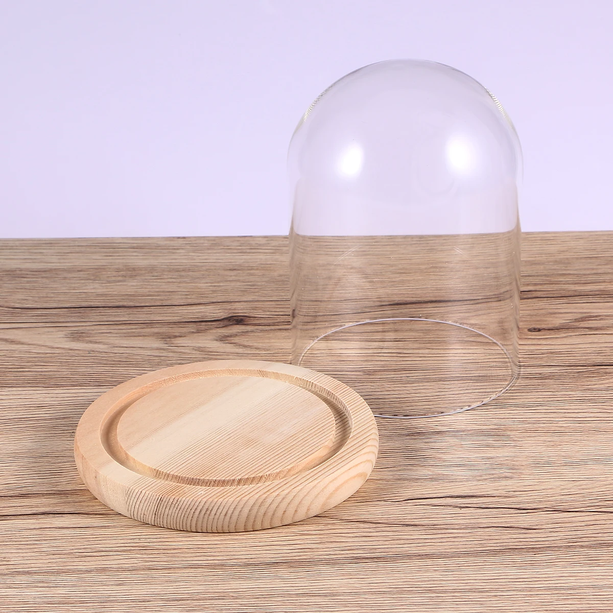 

Flower Glass Transparent Glass Cover Dome 9X15Cm Transparent Cover For Diy Decor Wooden Base Valentine Gift Storage Jar