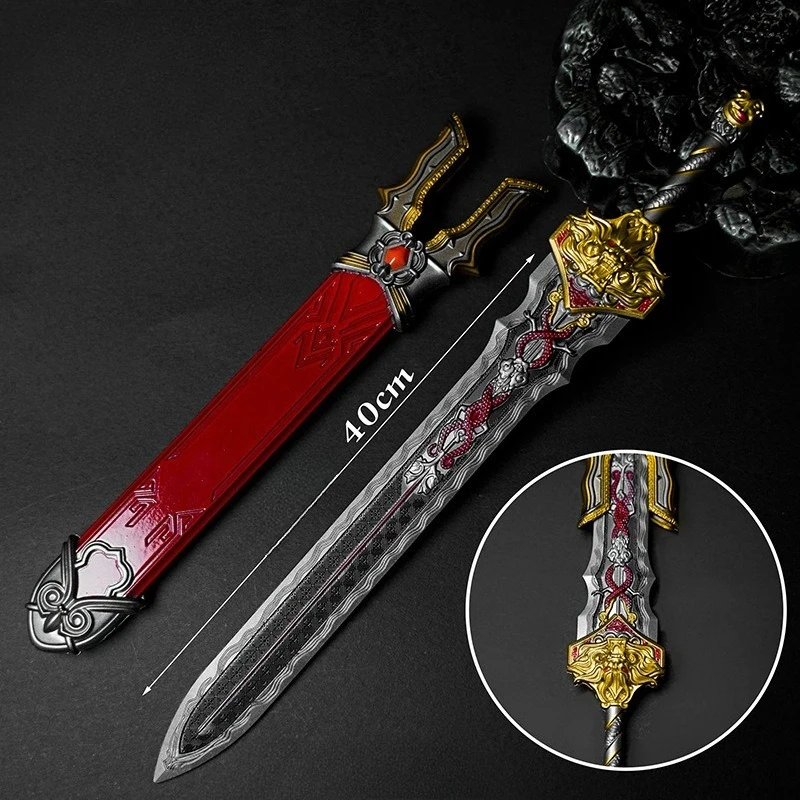 30 CM/40 CM Periferiche di Gioco Gragon Spada Metallo Mestiere Armi Modello Da Collezione Scrivania Ornamenti Regali Di Compleanno Creativi Ragazzo giocattolo