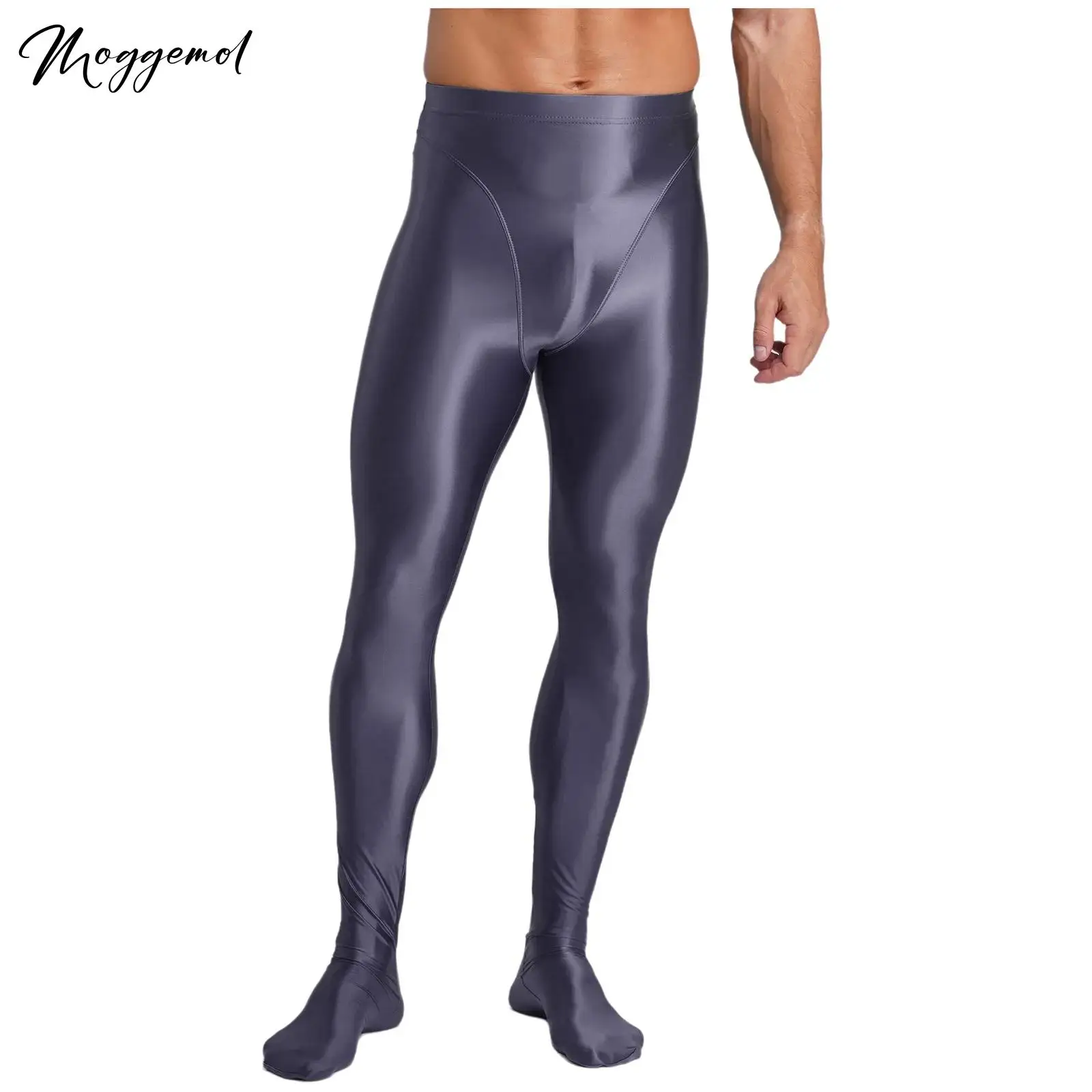 

Мужские блестящие маслянистые эластичные искусственные колготки из 2 предметов, брюки, чулки с высокой талией, колготки, леггинсы для йоги, фитнеса, спортивной клубной одежды
