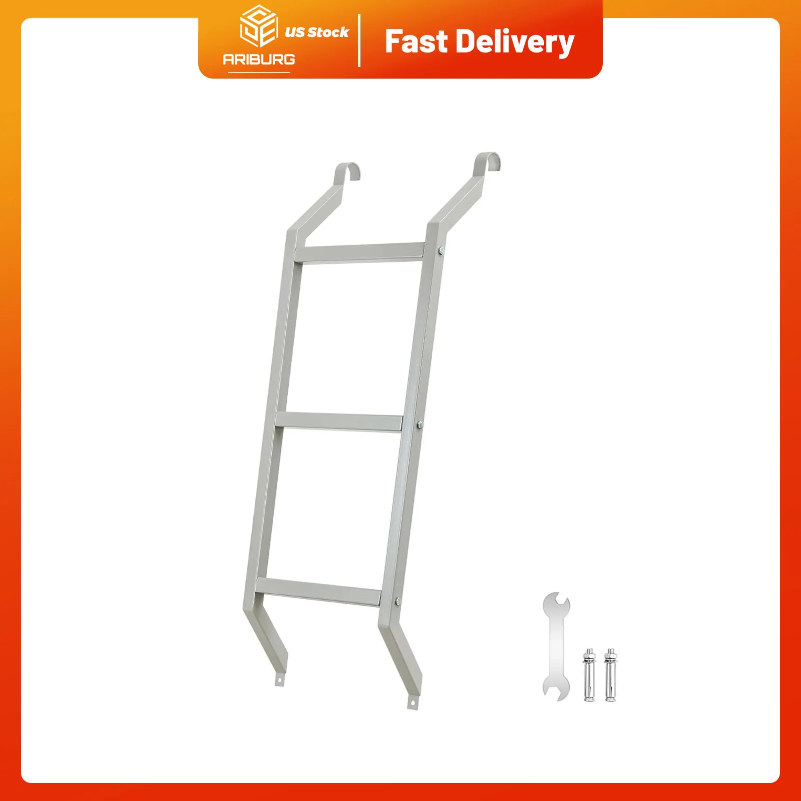 Window Well Ladder for Safe Basement Egress Fire Escapes 3-Step Standard Window Wells Durable and Easy to Install Escape Ladder