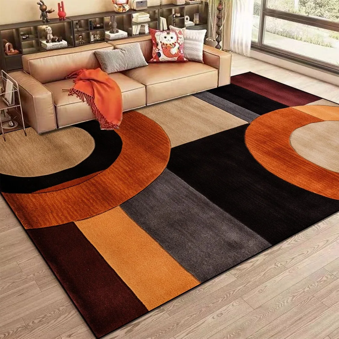 Nordic Abstract Carpet for Living Room Modern Geometry Sofa Coffee Table Non-slip Floor Mat Home Bedroom Decor Bedside Soft Rugs