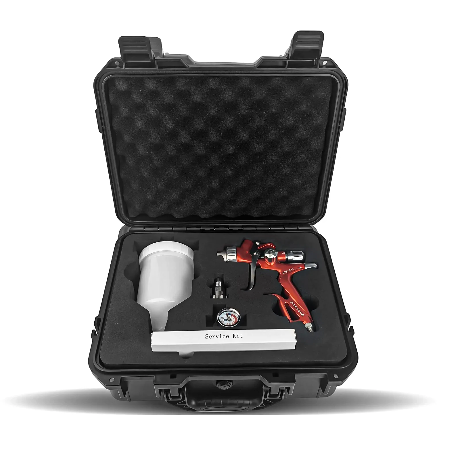 Original PORPHIS PRD-817 or PRD-815 Professional Spray Set with Plastic Case for Car Repair, Wood Finishing & DIY Projects