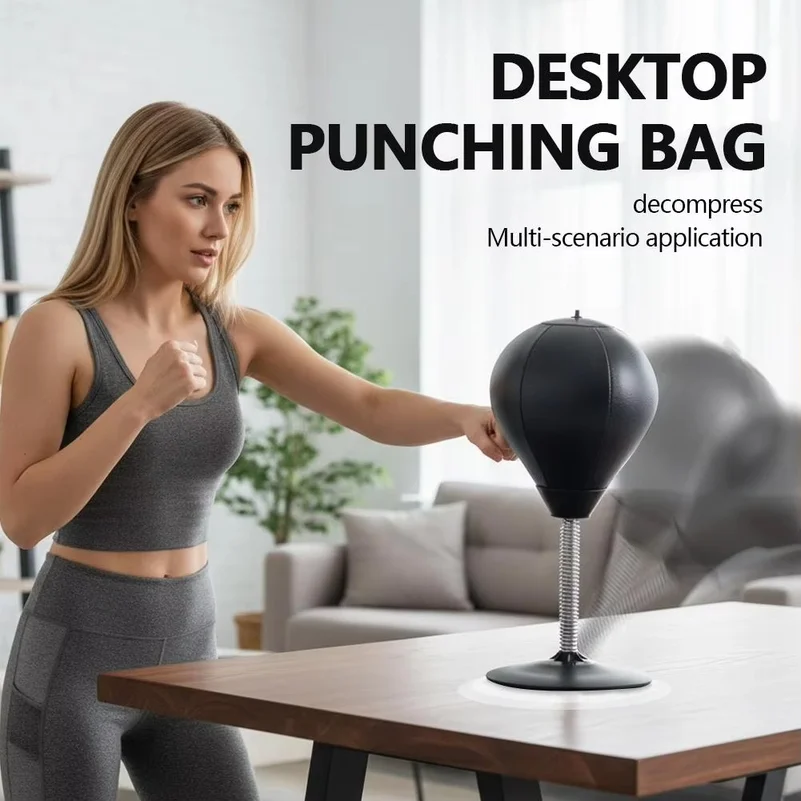 Fun Punch Rages Bag, Heavy Duty Desktop Punching Bag For Mood Relief Desktop Punching Bag with Suction Cup For Office Table Home