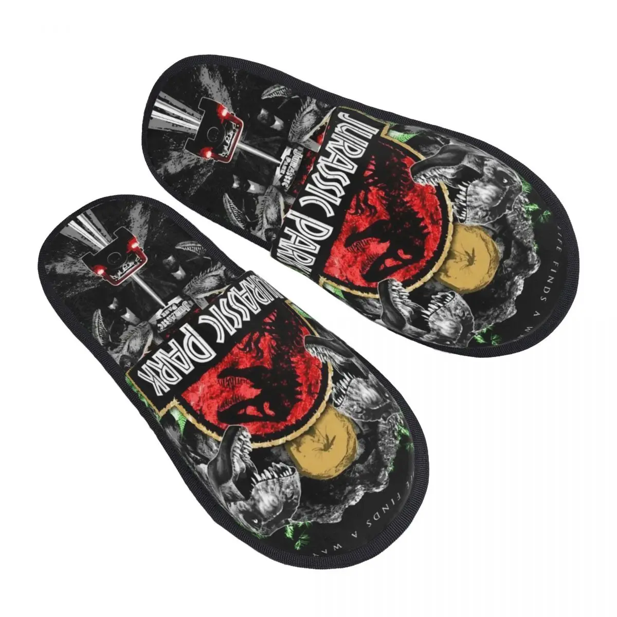 

Ancient Animal Giant Dinosaur House Slippers Anti-skid Jurassic Park Cozy Household Fur Slippers Slides Living Room