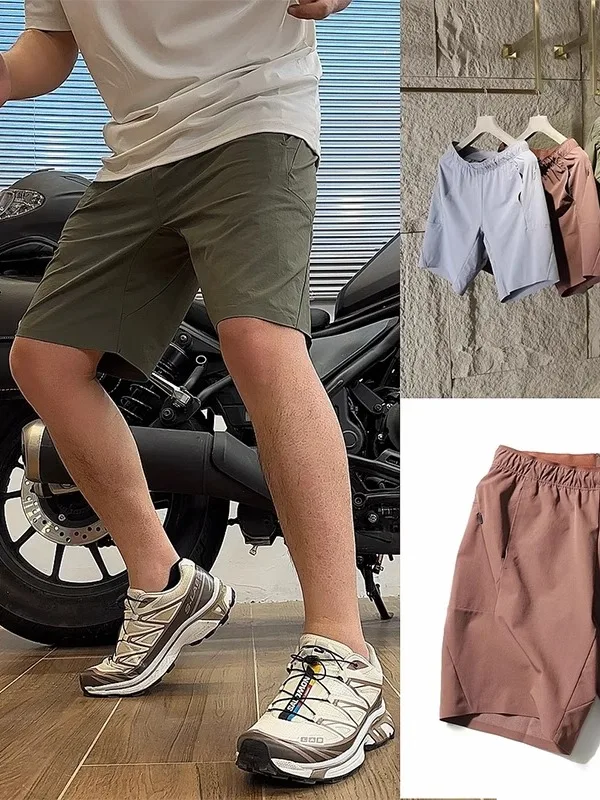 

Мужские летние шорты из ледяного шелка Qui Dry: охлаждающие, дышащие, для активного отдыха, пляжа, прямого кроя, длиной до колена