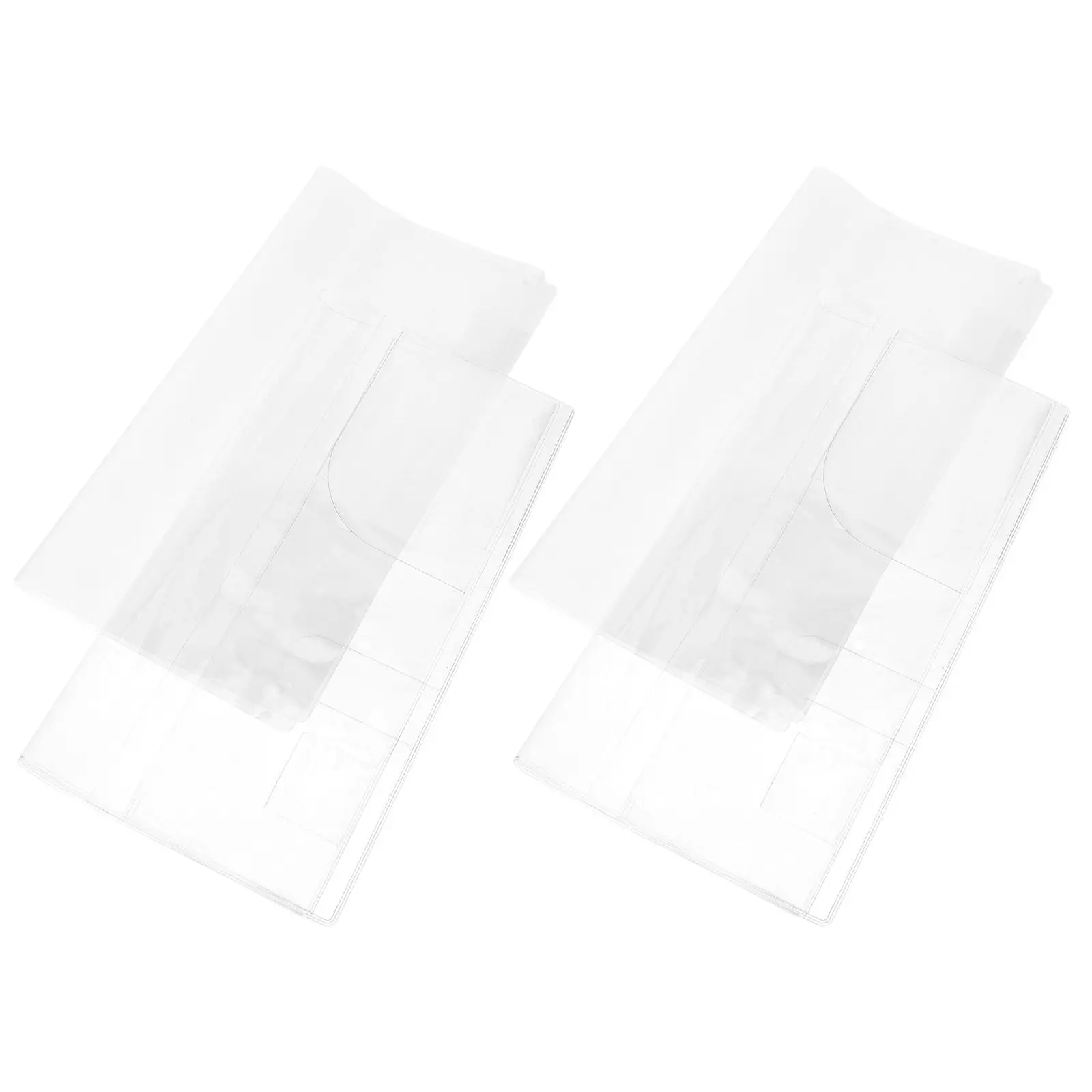 4Pcs Clear Notebook Cover PVC Waterproof Protector Sleeve 8.27x7.76 Inches for 48K Planner Journal Book Cover Clear Book Backing