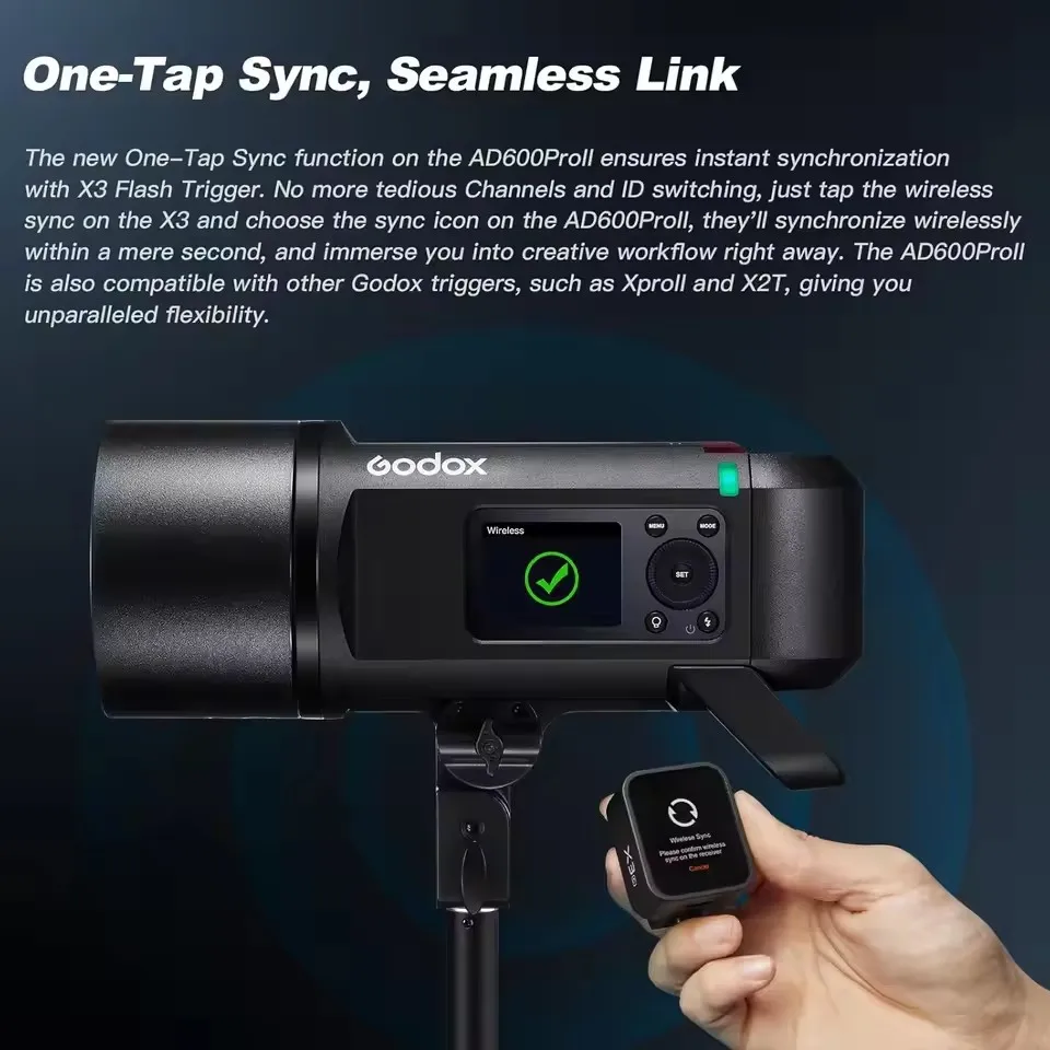 AD600Pro II 600 Вт, беспроводная TTL-стробоскопическая вспышка, высокоскоростная синхронизация, уличный автофокус, 2,4 ГГц, универсальная для фотографии