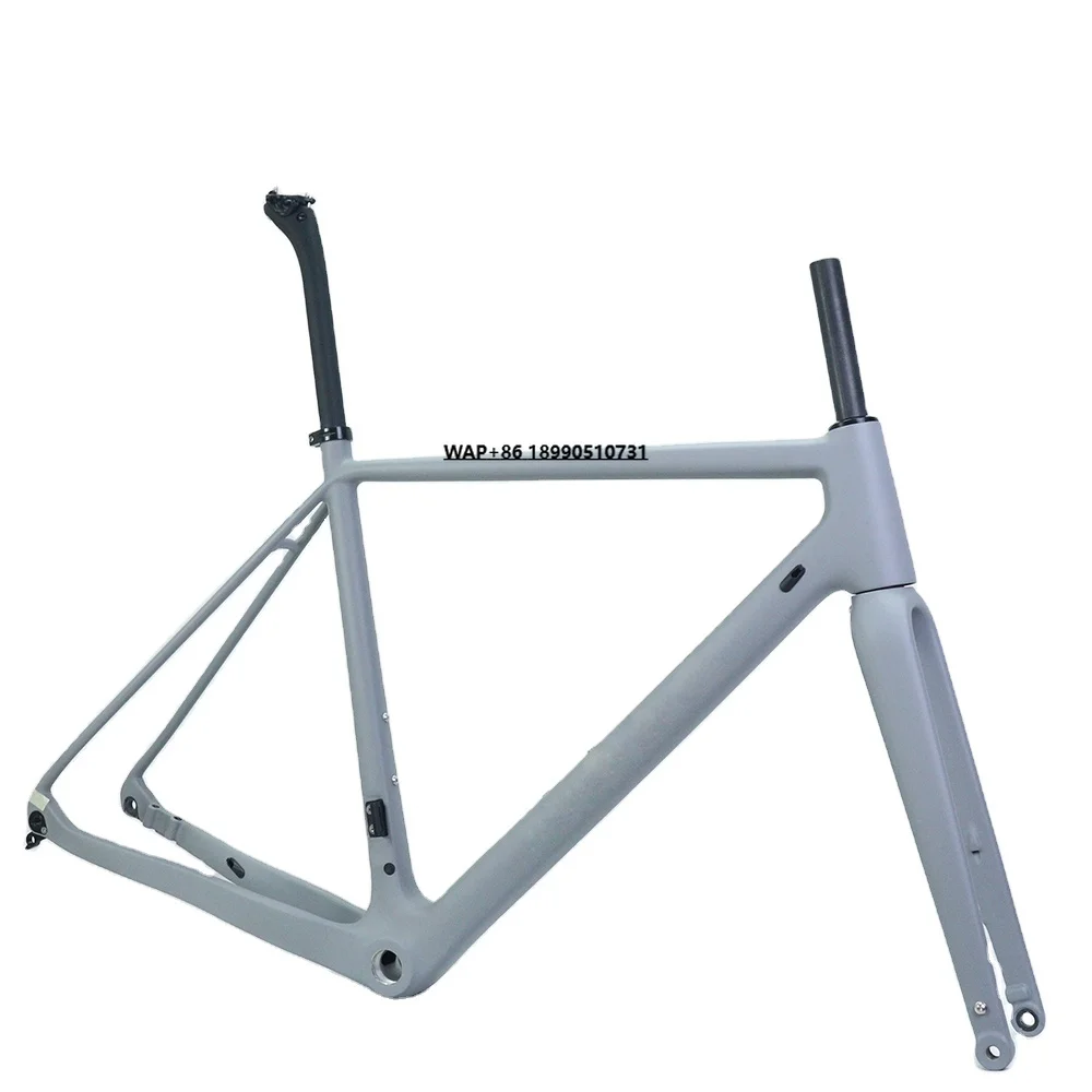 

GR029 Flat Mount Top Quality T700 Carbobn Fiber Bicycle Frame Gravel Bike Road Frameset