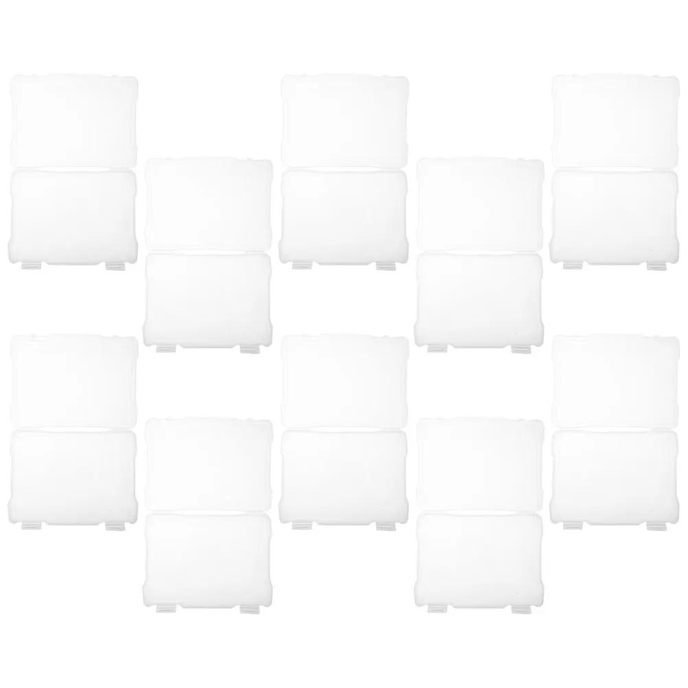 

10 Pcs Photo Storage Box 5x7 Inch Stackable Plastic Bins Lids for Picture Organizer Case Small Parts Container