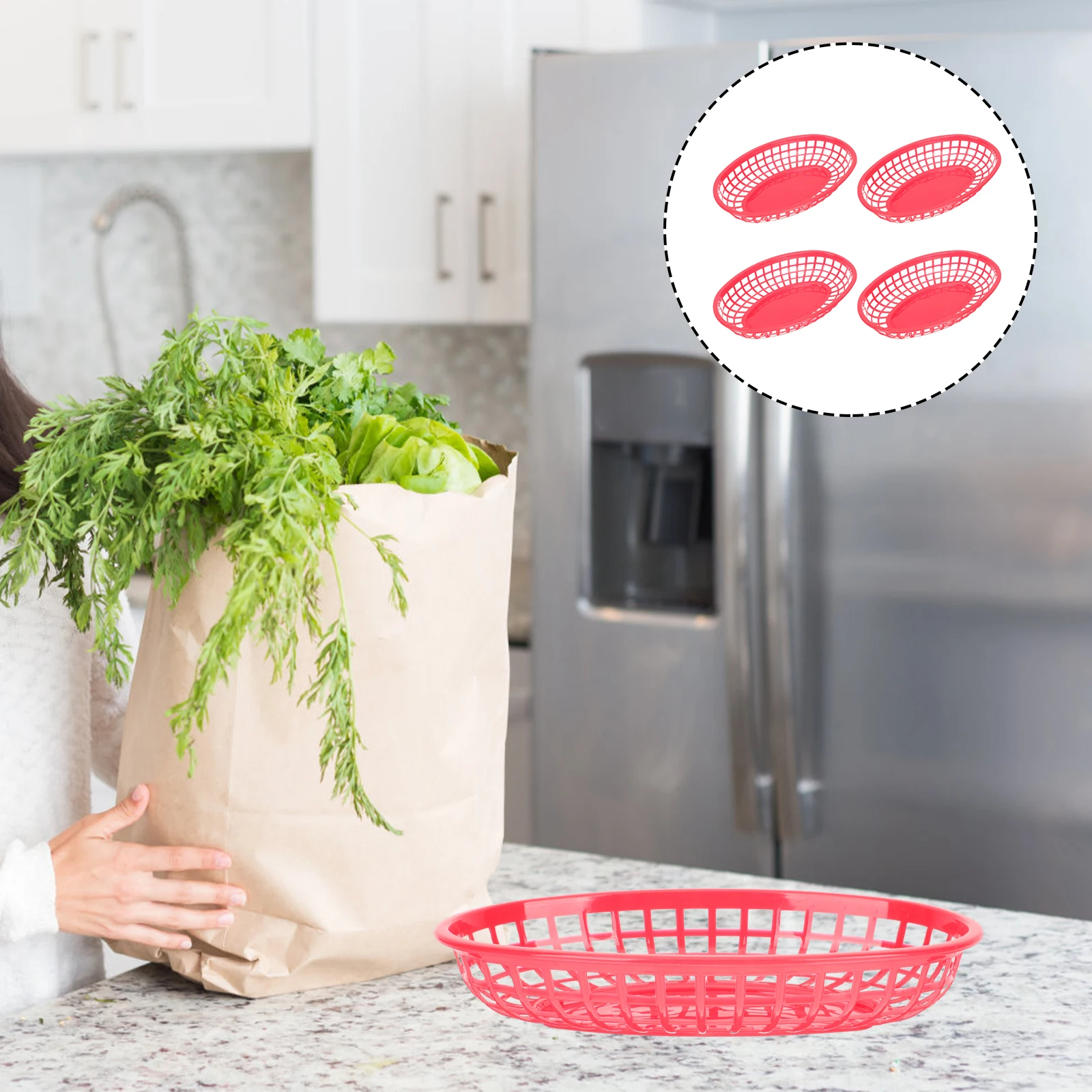 

Plastic Storage Baskets Food Containers Collapsible Vegetable Fruit Baskets Snack Plates Home Office Organization Kitchen