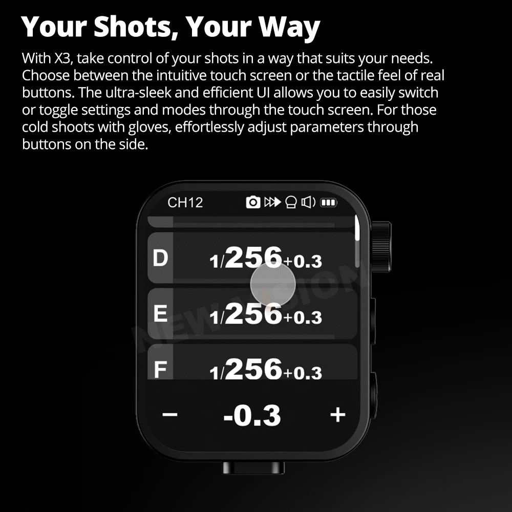 Godox X3 for Leica TTL HSS 2.4G Wireless Flash Trigger with Glass Film OLED Touch Screen Transmitter for C/N/S/F/O/L