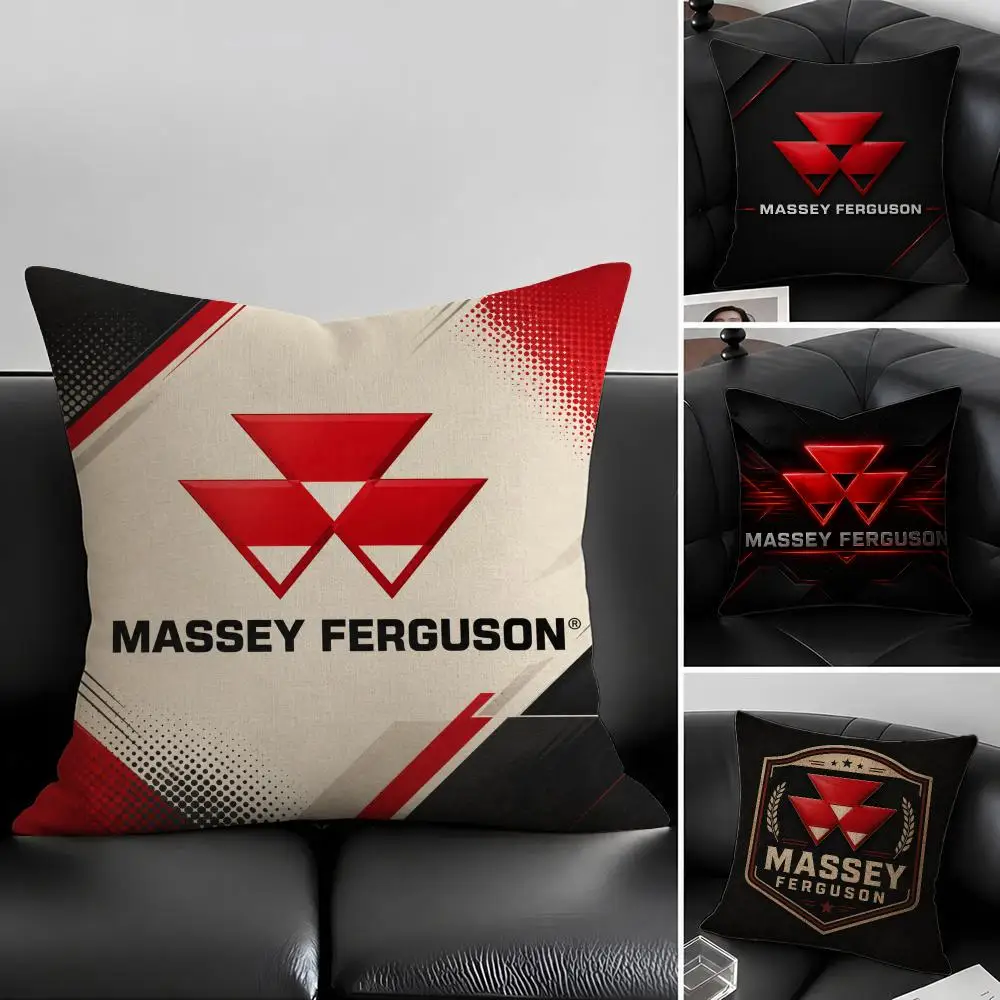 Brand Massey Ferguson Cushion Cover Natural Linen Pillowcase Set, All-in-One Decor for Sofa, Bedroom & Chair