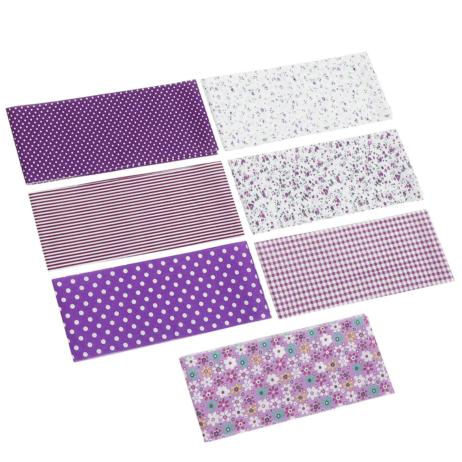 

7pcs Floral Fabric Strips Quilting Cotton Cloth Craft Sewing Vintage Patchwork Cloth For Clothes Gift Wrapping Home Decorations