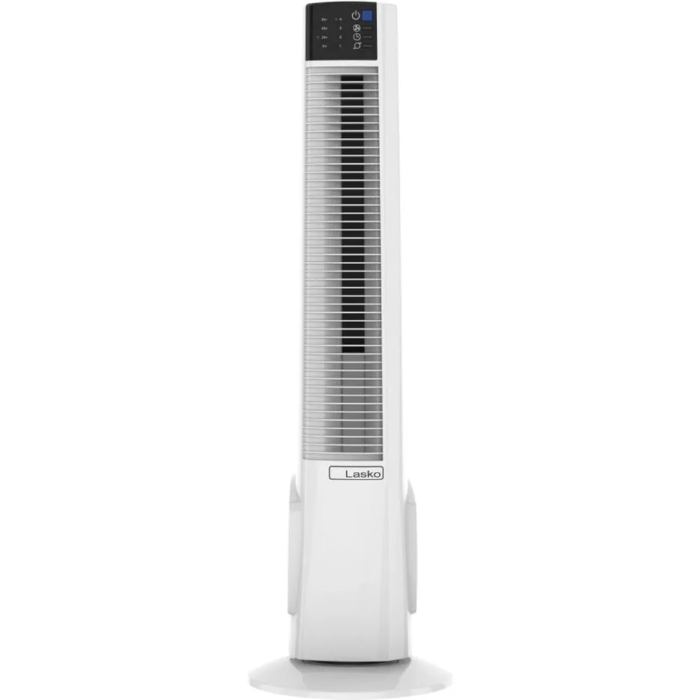 

Oscillating Tower Fan, Remote Control, Timer, 4 Quiet Speeds, for Bedroom, Home Office and Kitchen, 38", White