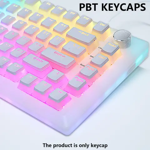 2025 PBT 푸딩 키보드 키캡 OEM 프로파일 129키 Mx 핫스왑 기계식 키보드 스위치용 투명 RGB 키캡