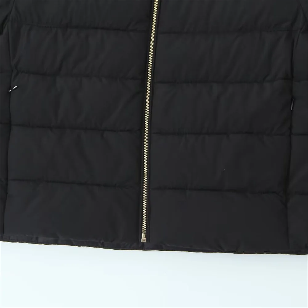 Herfst nieuwe dameskleding mode, eenvoudig en casual opstaande kraag lange mouwen warm katoenen jasje