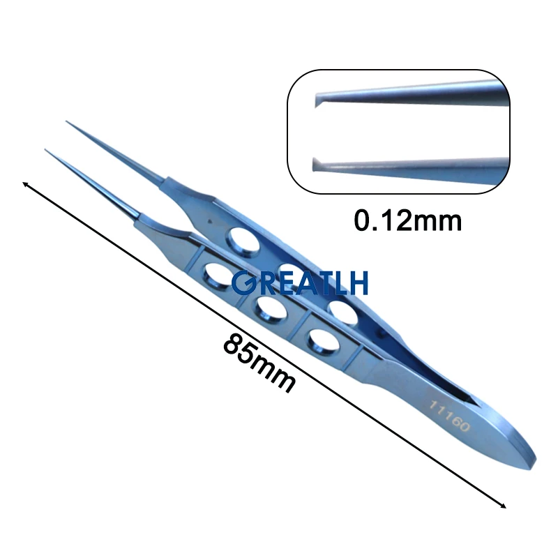 Medical Ophthalmic Straight Tweezers with Teeth Microscopic Forceps Double Eyelid Instrument