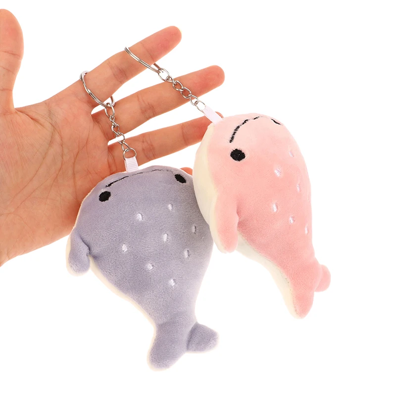 11.5cm Kawaii Cartoon Animal Whale Doll Plush Keychain Mobile Phone Bag Pendant Key Ring Cartoon Keychain Children's Gift