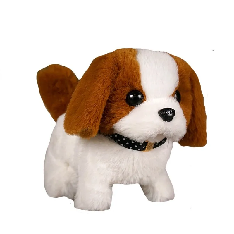 Schattige Puppy Pluche Elektrisch Konijn Realistische Kitty Husky Tedd Hond Knuffel Dier Lopen Schors Kwispelende Staart Pop Interactief Speelgoed Kids