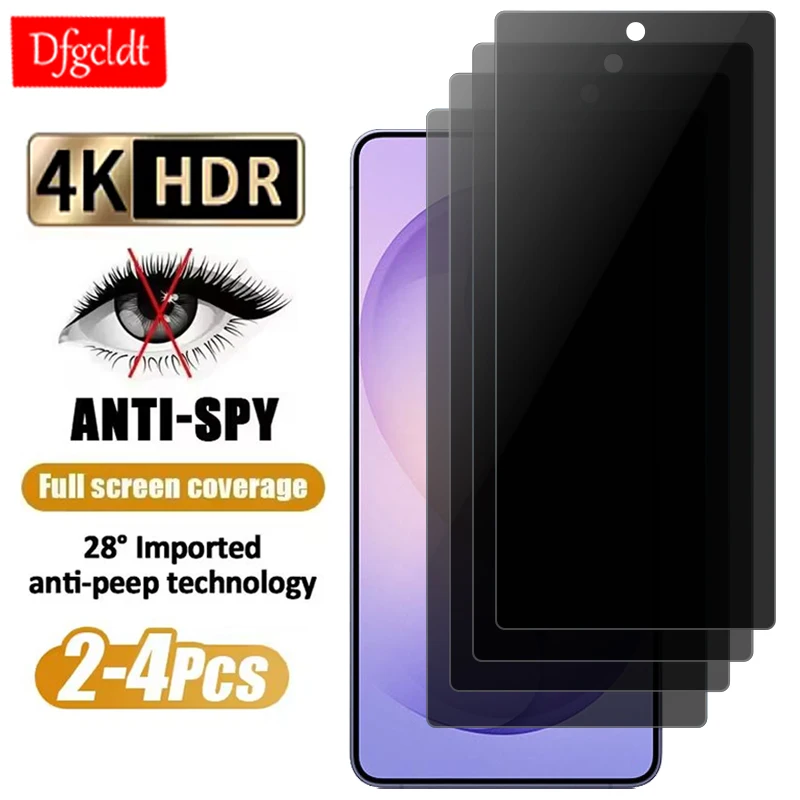 

2-4Piece Privacy Screen Protector For Samsung Galaxy S26 S25 S24 Ultra Anti-spy Tempered Glass For Samsung S26+ S25+ S24+ S23+
