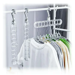 Espaço Saving Magic Hanger, cabides multi-portas, guarda-roupa Rack, armazenamento de secagem, em cascata