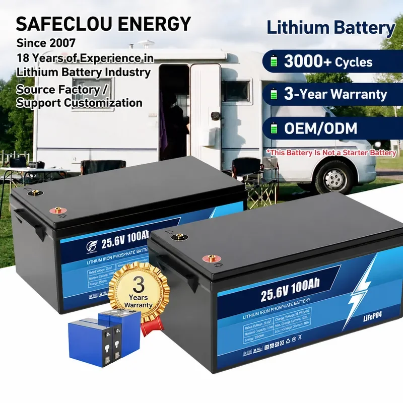 Customized 24V 100Ah Lithium Iron Phosphate Battery for Off Grid Energy Storage System Backup Long Standby High Power