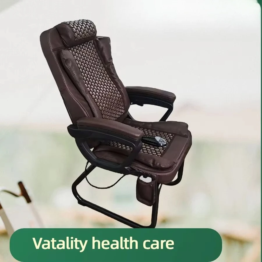 Cheap Factory Price Waist Support Infrared Heating Tourmaline Hot Stone Vibration Thermal Therapy Massage Chair