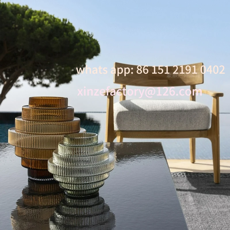 

Customizable outdoor courtyard sofa balcony garden r outdoor leisure sofa combination B & B tourist area teak sofa