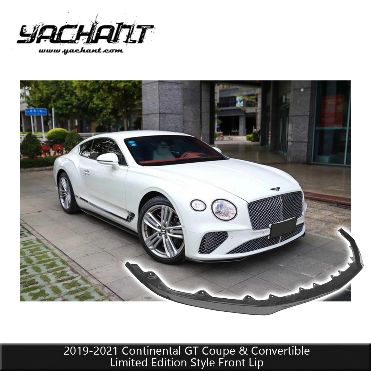 Continental GT 2015 Dry Carbon Limited Edition Style Front Lip Fit For 2019-2021 Continental GT Coupe Convertible