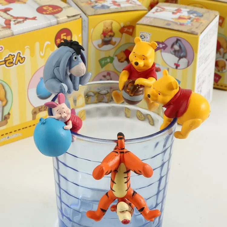 5Pcs/Set Cartoon Winnie the Pooh Action Figure Dolls Toy Winnie Pooh Piglet Eeyore Action Toys Figure Model Toys Gifts for Kids