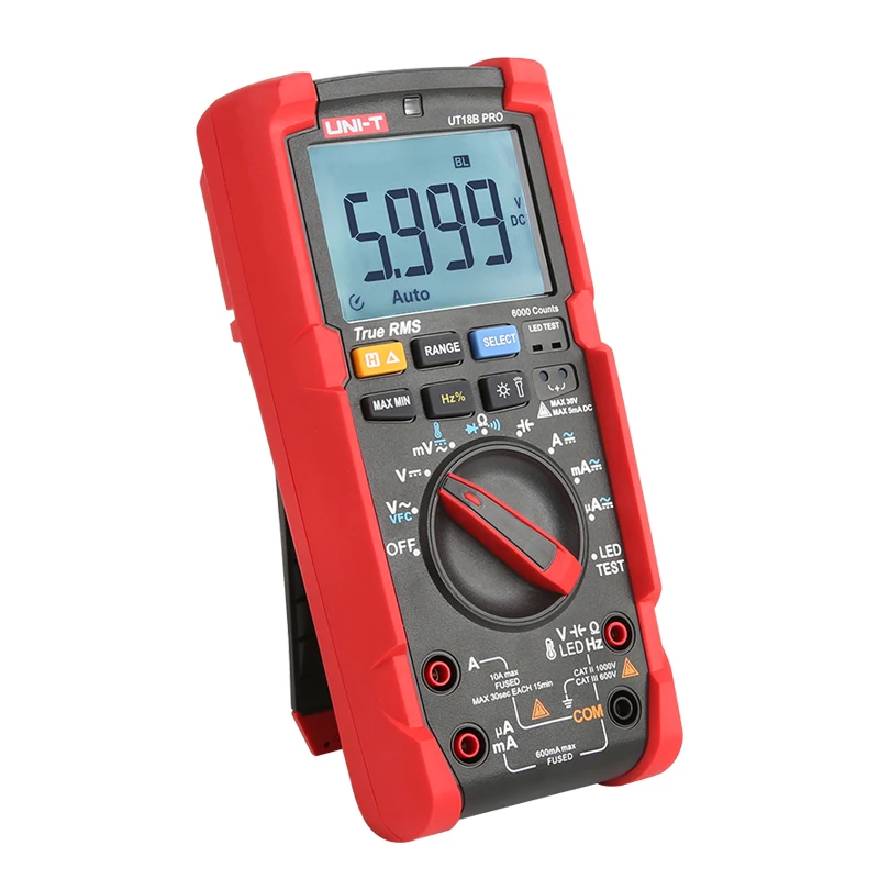 1 pieceUNI-T UT15B PRO/UT17B PRO/UT18B PRO 1000V True RMS Digital Multimeter AC DC Voltage Current Resistance Capacitance Tester