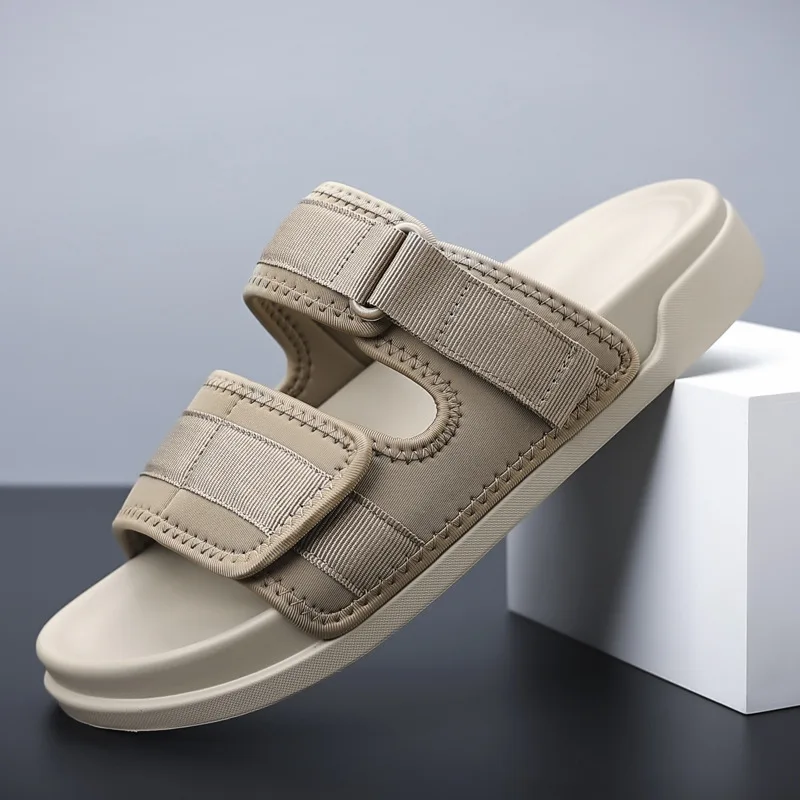 

2025New Men's Slippers Fashion Outdoor Casual Sports Sandals Summer Breathable Flat Slippers for Men Non Slip Beach Shoes Slide