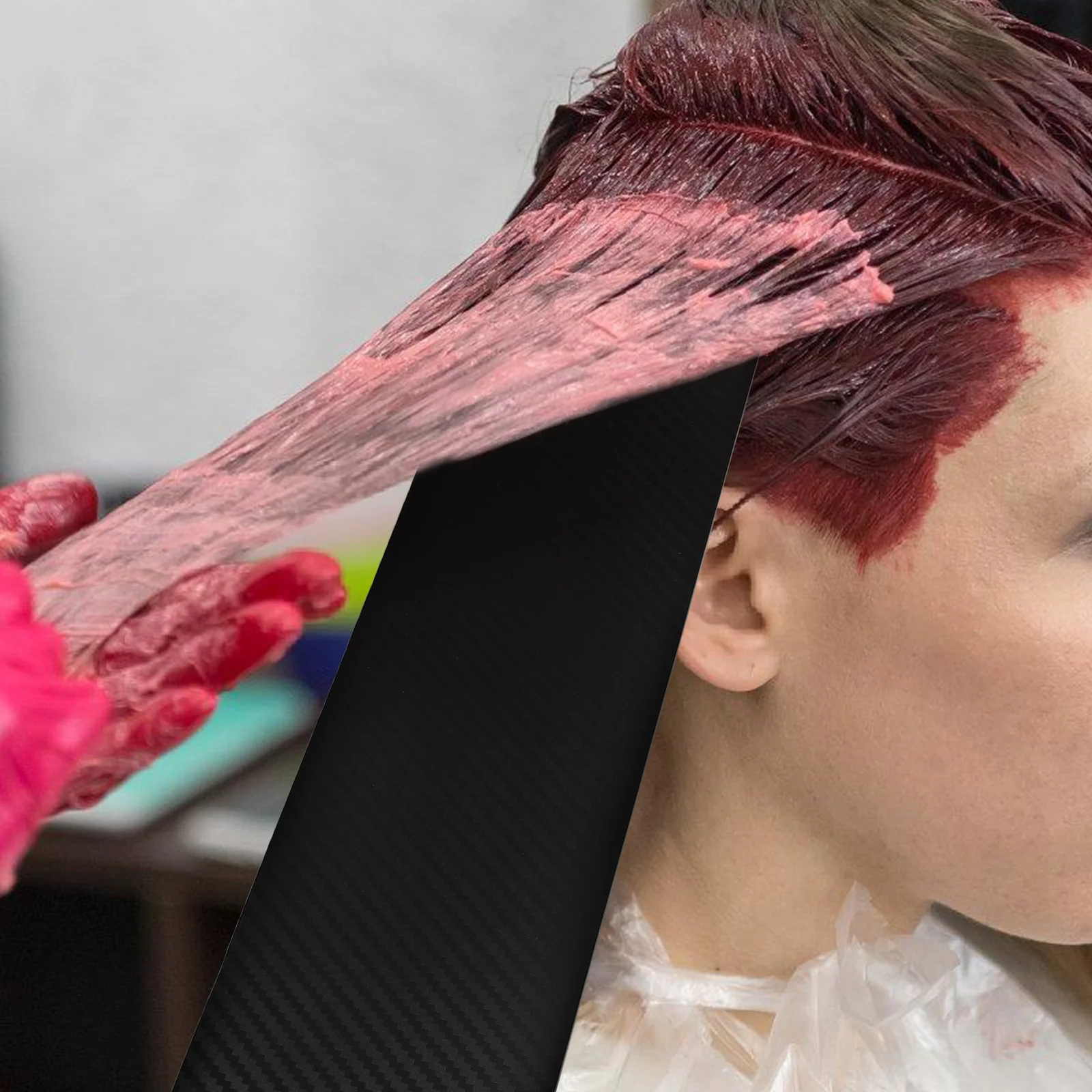 

Hair Dye Highlighting Board Black Barber Applicator Even Color Distribution Reusable Salon Home Use Multifunctional Comb Tool