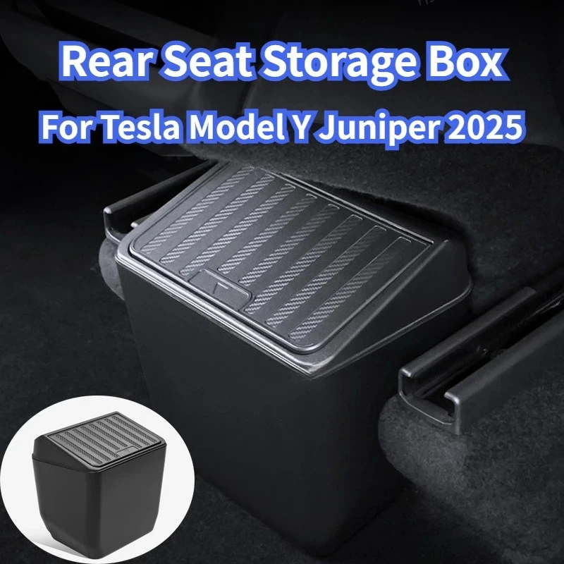 Müllbehälter für den Rücksitz des Tesla Model Y Juniper 2025, Abfallbehälter unter dem Sitz, Aufbewahrungsbox, Organizer, Autozubehör