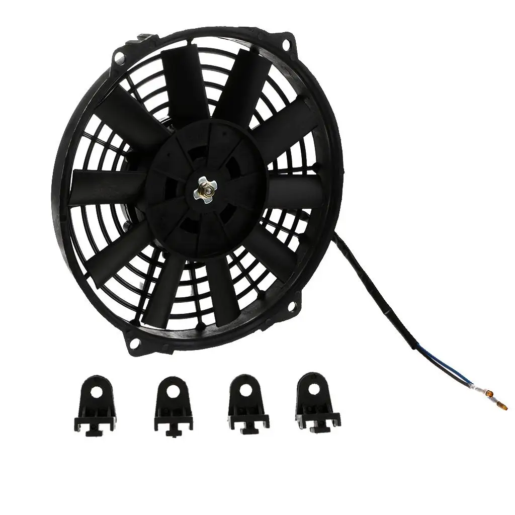 9''/ 10''/ 12'' Car Motorcycle Electric Radiator Cooling Fan 80W 12V for Water Tank Heat Dissipation