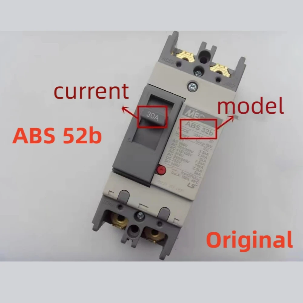 LS ABS52b Authentic Original ABS 52b Molded case circuit breaker MCCB Air switch 2P 10A 15A 20A 30A 40A 50A Voltage relay