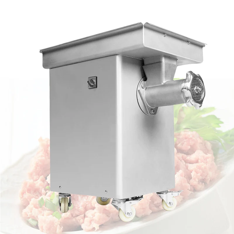 Stainless Steel Meat Grinder Commercial Meat Stuffing Machine Multi-Function Powerful Large-Scale Frozen Chicken Rack Meat Mince