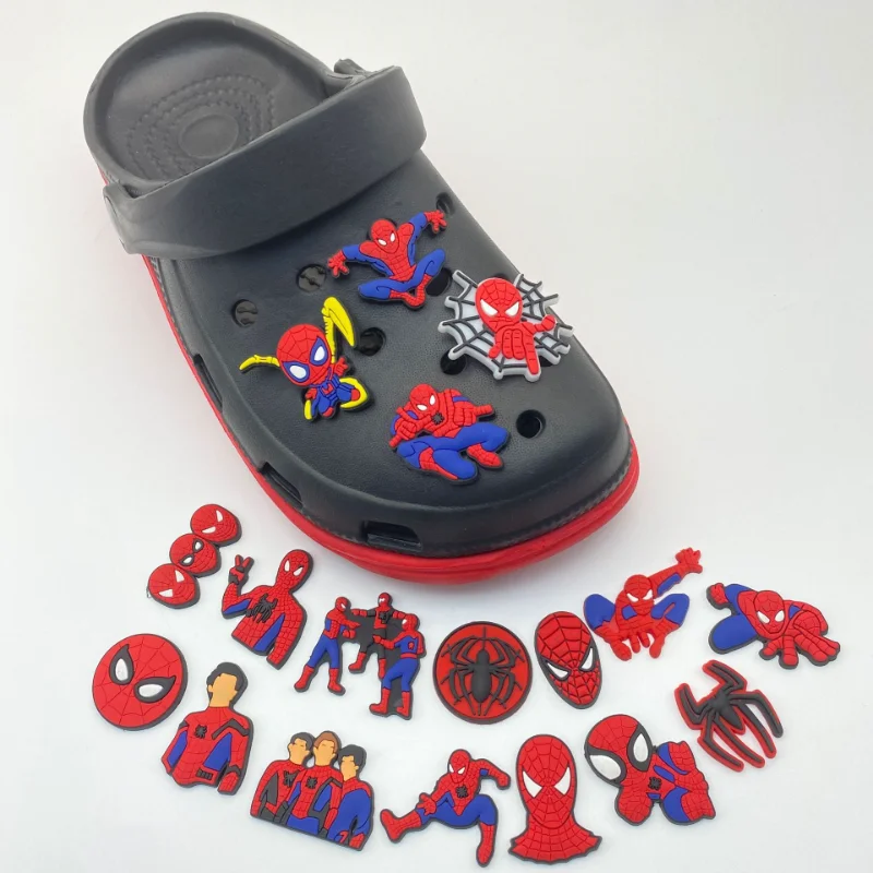 New Cool Spider Man Shoes Charms for Clogs Sandals Decorations Shoes Accessories Decor Womens Mens Shoes Decor Couples Gift