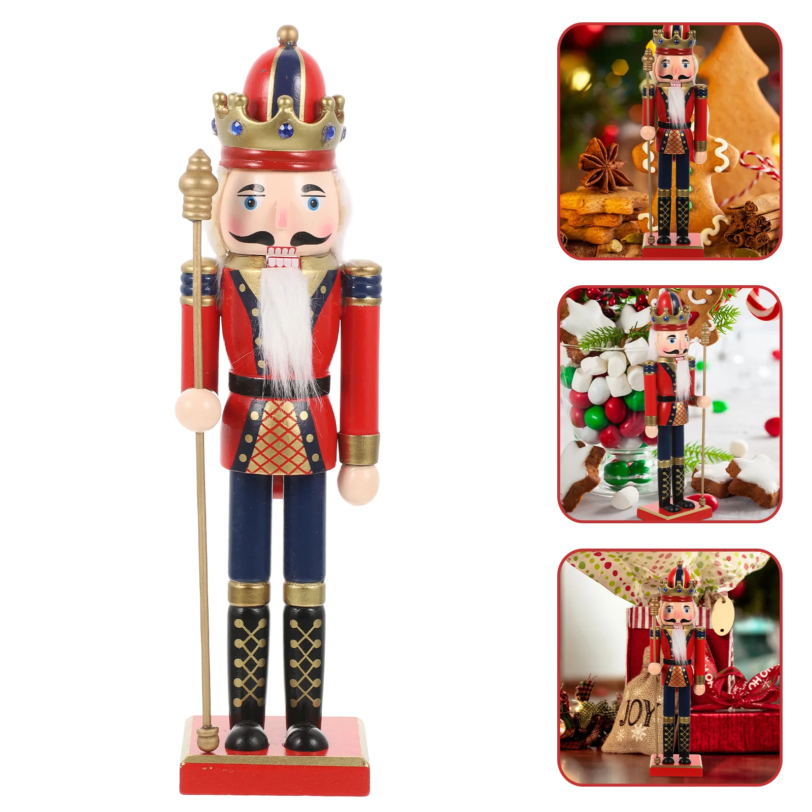 Large Nutcracker Dolls Halloween Decorations Outdoor Artificial Flowers Wood Xmas Party