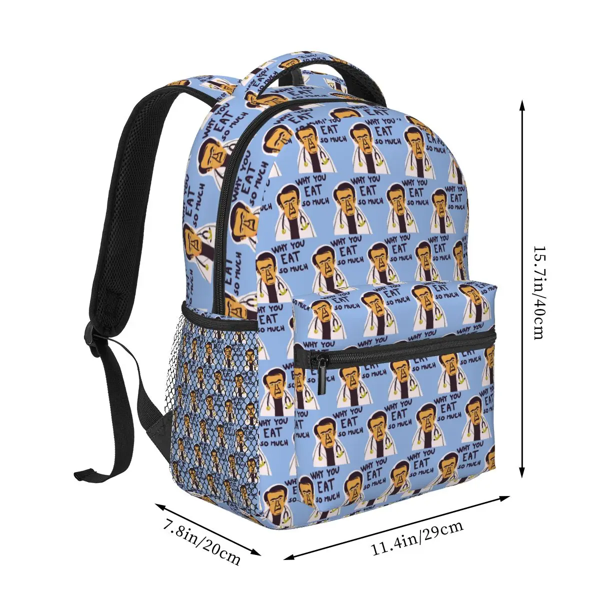 Dr Nowzaradan Dr Now From My 600-lb Life Why You Eat So Much Backpack BookBag Kids School Bag Computer Shoulder Bags