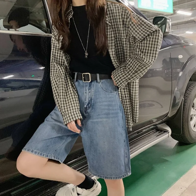 Shorts Women Classic Baggy Fashionable New Arrivals Clothes Vintage All-match Hot Girls Solid BF Korean Version Daily Sweet Chic