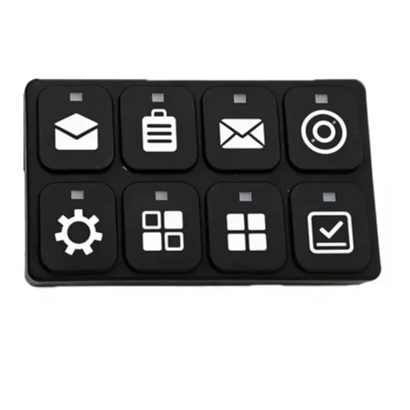 MAF DL-KB08Q Control Panel Silicone Keypads 9-36V CAN Bus 8 Button Switch Panel 2 X 4 Button Canbus Keypad