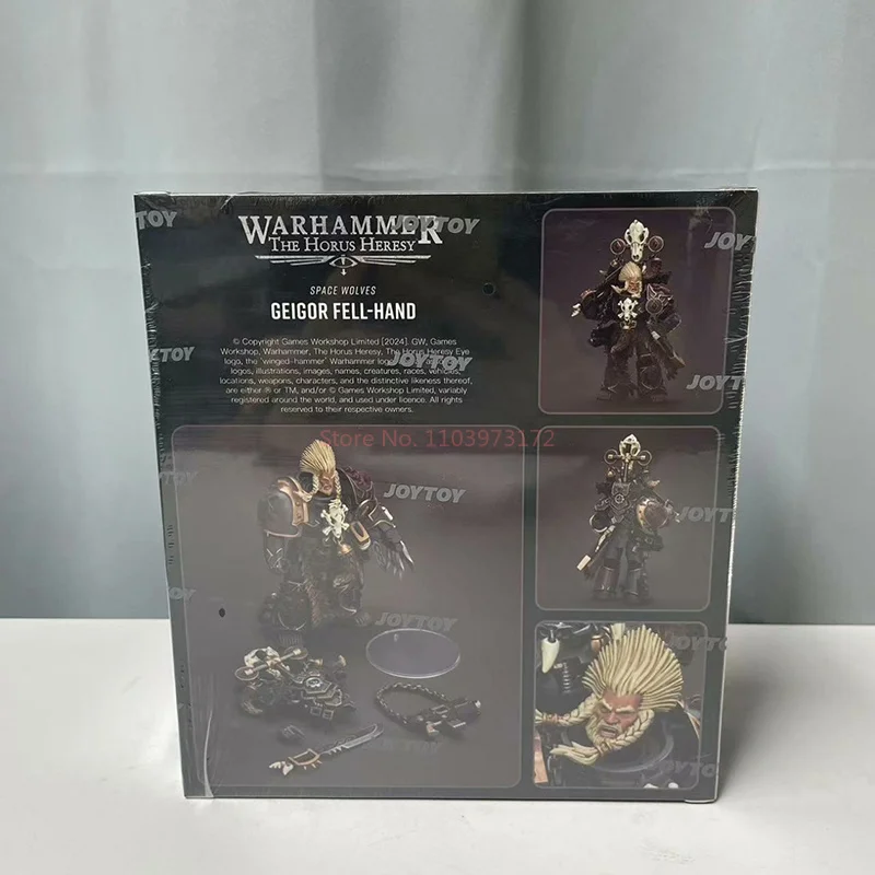 W magazyniejoytoy Warhammer 30k 1/18 figurki Space Wolves Geigor Fell-Hand zabawka zbieraj prezent dla chłopców