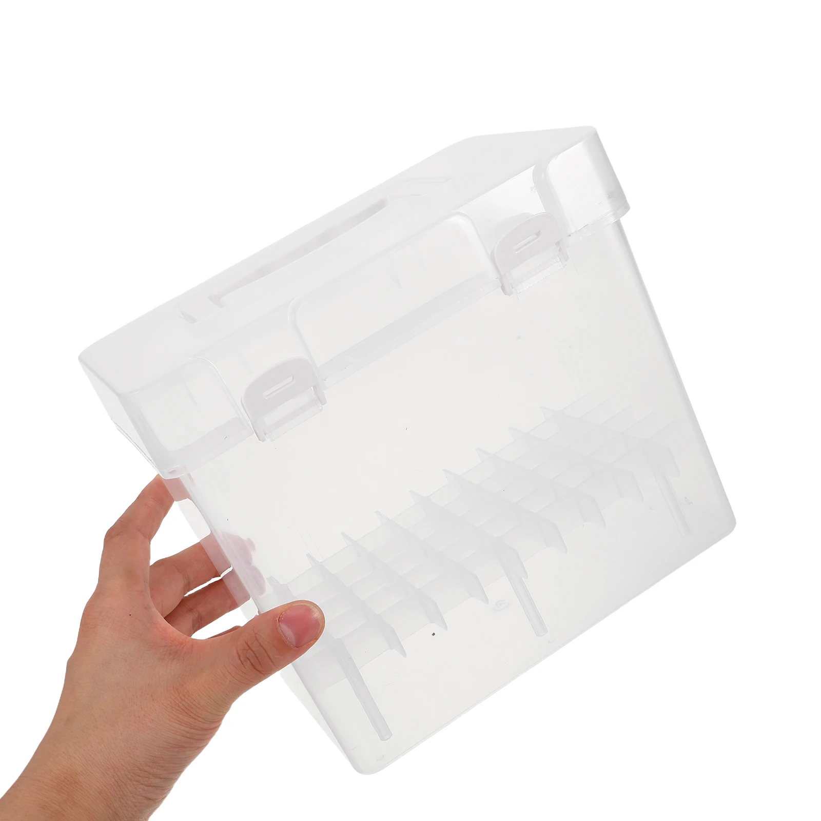 Large Capacity Marker Storage Box Transparent Portable Handheld Pen Organizer Drawing Set Multi Functional Stationery Container