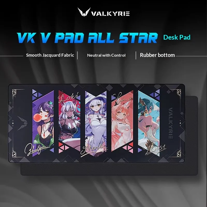 

Игровой коврик для мыши VALKYRIE VK V PAD ALL STAR с резиновой основой, 900x400x4 мм, очень большой размер, для киберспорта и FPS