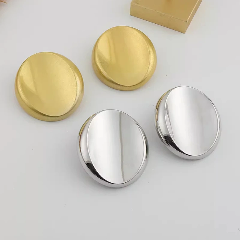 Modern Jewelry European and American Design Metal Geometric Earrings For Women 2024 Trend New Hiphop Cool Style Ear Accessories