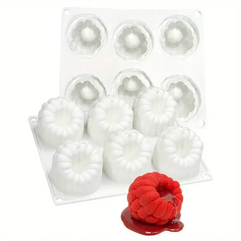 6-Cavity Raspberry Mousse Cake Silicone Mold  French Pastry Style Raspberry Shape For Chocolate Jelly Desserts  Baking Tools